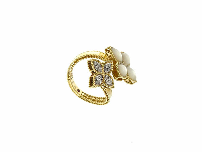 Bague 54 Bague Roberto Coin "Venetian Princess" avec Nacre et Diamants 58 Facettes