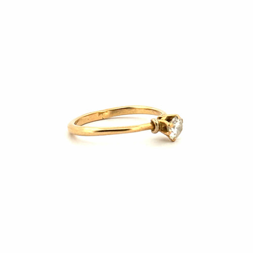 Bague 56 Solitaire Or jaune et diamant 58 Facettes 70-GS38381-2