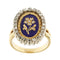 Bague Bague émaillée avec diamants 58 Facettes 35605