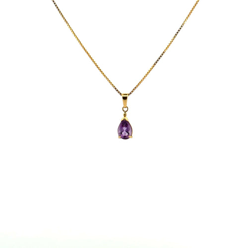 Pendentif Pendentif Goutte or jaune et améthyste 58 Facettes 2-PEF1-GS35535