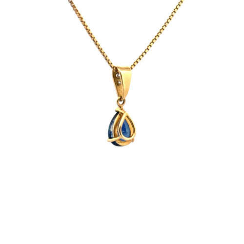 Pendentif Pendentif goutte or jaune saphir diamants 58 Facettes 2-PEF4-GS37726-2