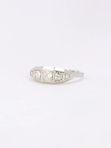 Bague Bague Art Deco diamants taille ancienne 58 Facettes J356
