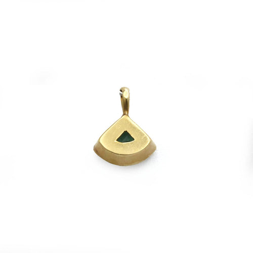 Pendentif Pendentif Eventail - Or jaune & Emeraude 58 Facettes 250363R