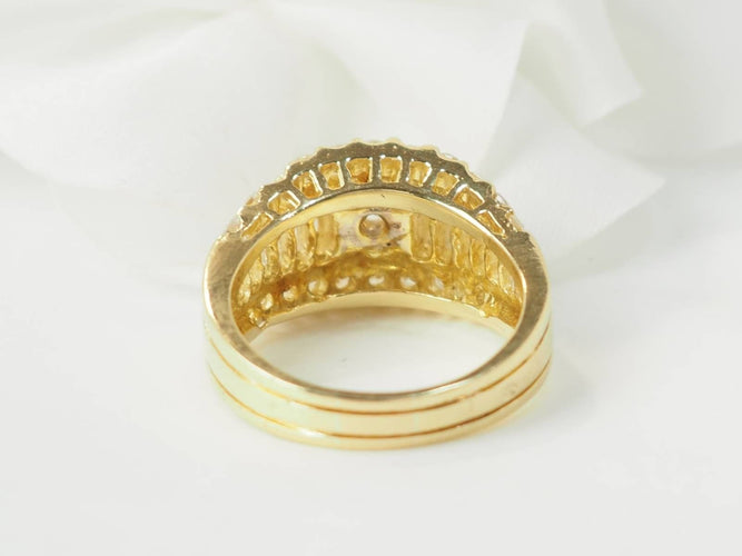 Bague 59 Bague solitaire en or jaune et diamants 58 Facettes 33468