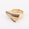 Bague 53 Bague bandeau or jaune et diamant cognacs 58 Facettes