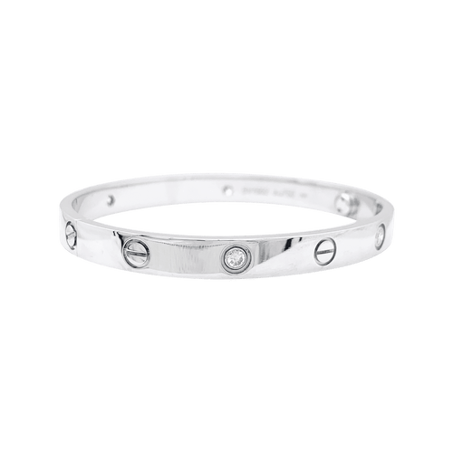 Bracelet Bracelet Cartier, "Love", or blanc et diamants. 58 Facettes 34281