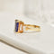 Exklusiver Vintage-Cocktailring aus 18K Gelbgold mit Tansanit & Brillanten 58 Facettes 2399