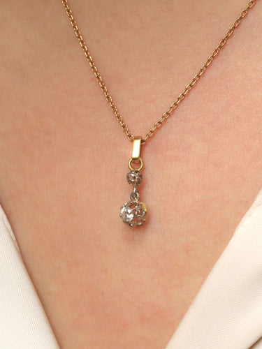 Pendentif Pendentif ancien diamant 0,15 carat 58 Facettes J412