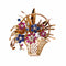 Broche MAUBOUSSIN Broche clips jardinière en or, diamants, saphir et rubis. 58 Facettes