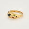Bague 52,5 Bagur or jaune, saphir, rubis et émeraudes 58 Facettes CHA0576