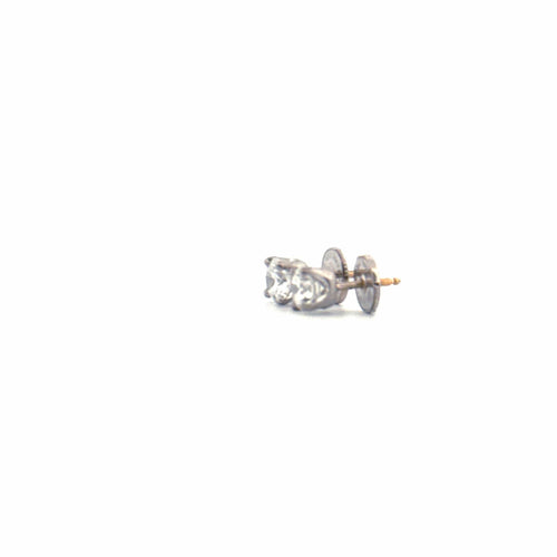 Boucles d'oreilles Puces D'oreilles Or Blanc 18k & Diamants 58 Facettes