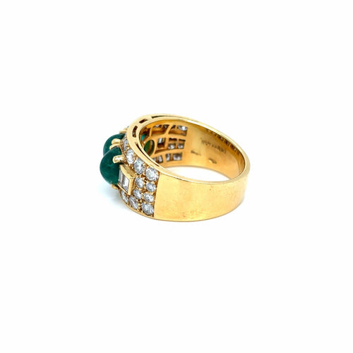Bague BULGARi - Bague Trombino en or et diamants émeraude, années 1970 58 Facettes