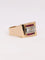 Bague 56 Bague tank or rose diamants rubis 58 Facettes J370