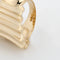 Bague 53 Large Cigar Band Sz 7 Bague vintage 14k Or Jaune Sculpté Strié Cocktail 58 Facettes G12645