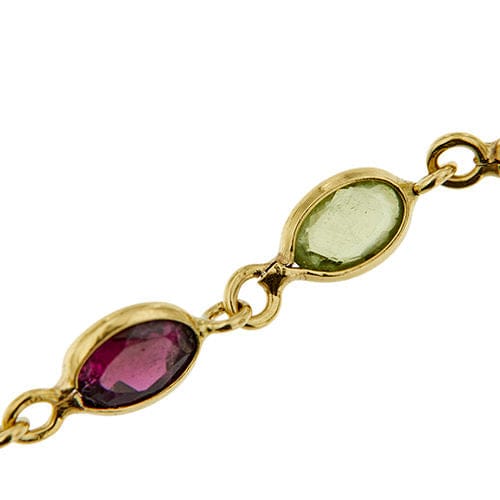 Bracelet Bracelet en or jaune orné de pierres colorées 58 Facettes 35889