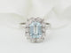Bague 50 Bague en or blanc, aigue marine et diamants 58 Facettes 33149