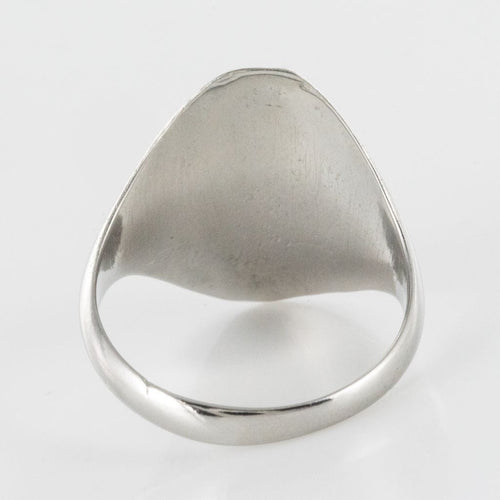 Bague 61 Chevalière ancienne argent 58 Facettes 19-463A-55