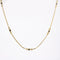 Collier Fin collier or maille gourmette plat et ses motifs avec saphirs 58 Facettes 16-270