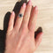 Bague Bague Marguerite Vintage en Or 18 Carats, Saphir Naturel et Diamants 58 Facettes 382