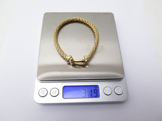Bracelet bracelet FRED force 10 gm en or jaune & diamants 58 Facettes 241384