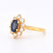 Bague 50 Bague Vintage Or 18 Carats, Saphir Naturel et Diamants - Circa 1980 58 Facettes 321