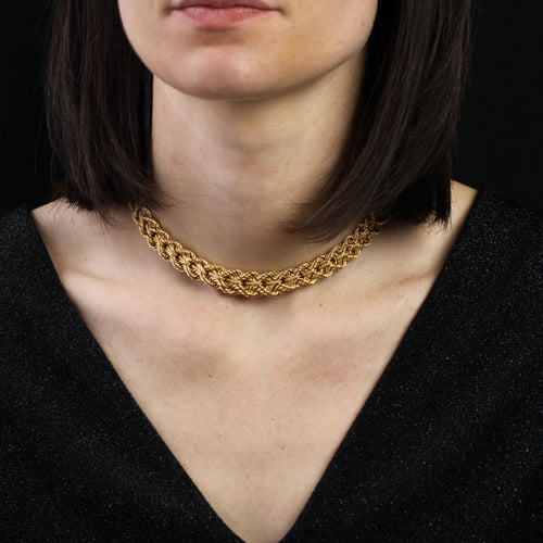 Collier Collier en or jaune tressé 58 Facettes 24-061