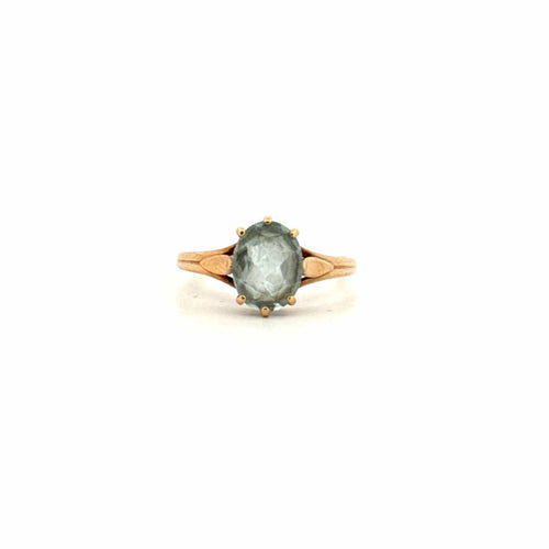 Bague 54 Solitaire Or Jaune & Tourmaline bleu 58 Facettes 59-GS36182