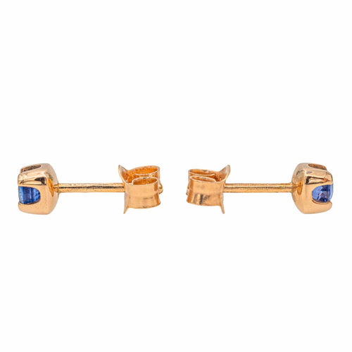 Boucles d'oreilles Boucles d'oreilles Puces Or rose Saphir 58 Facettes 3089047CN