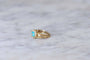 Bague 55 Bague ancienne pâte de verre turquoise et diamants 58 Facettes