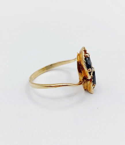 Bague 51 Bague vintage toi et moi or jaune, saphirs 58 Facettes A05847