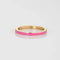 Bague Bague d'éternité en or jaune 14 carats avec diamants et émail rose 6,5 mm 58 Facettes G12735