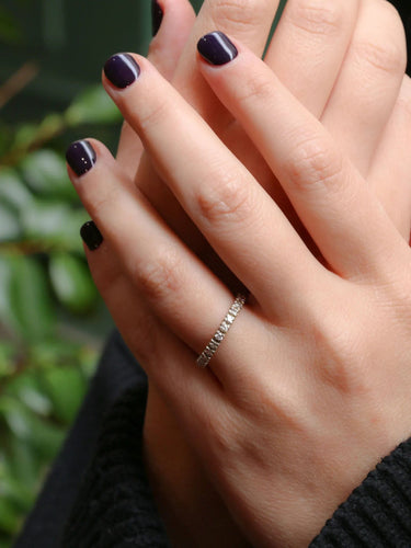 Alliance américaine en or blanc et diamants 0,75 ct
