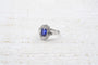 Bague Bague Platine Saphir Diamants 58 Facettes 22801