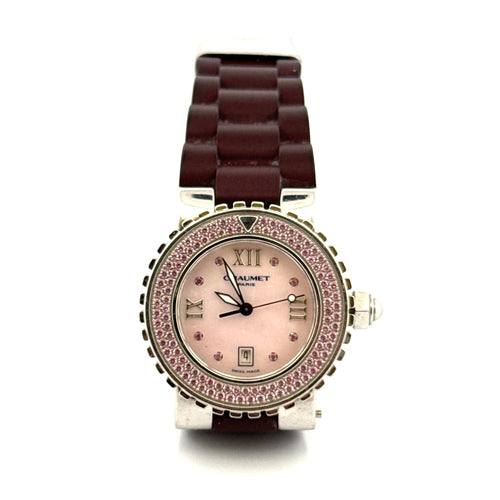 Montre Chaumet  - Montre class one saphirs roses et diamants 58 Facettes