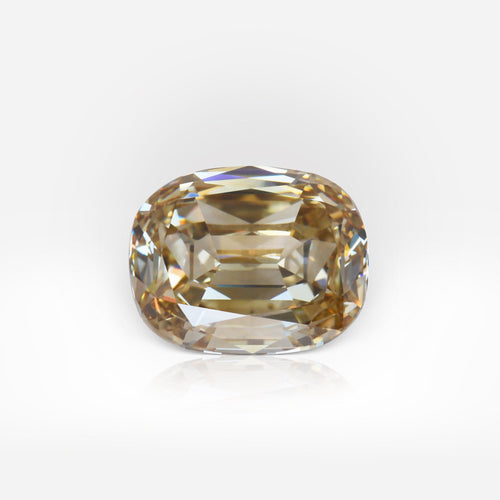 Bague Bague en diamant taille coussin de 8,19 carats, couleur jaune brun foncé fantaisie SI1, GIA 58 Facettes 22443R