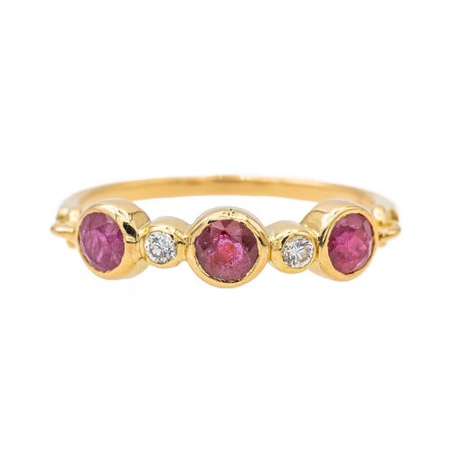 Bague 56 Bague Alliance Or jaune Rubis 58 Facettes 2991938CN