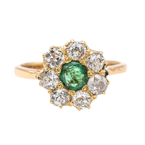 Bague 53 Bague Marguerite Or rose Emeraude 58 Facettes 3437191CN