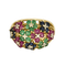 Bague 54 Bague cocktail en or jaune , rubis, saphirs et émeraudes. Style Tutti frutti. 58 Facettes SBR2071