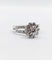 Bague marguerite vintage or blanc, 0,60 carat diamants serti illusion 58 Facettes A06236