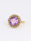 Bague 52 Bague marguerite ancienne or jaune amethyste perles fines 58 Facettes 1102.6