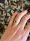 Bague 51 Antique yellow gold, silver and emerald ring 58 Facettes