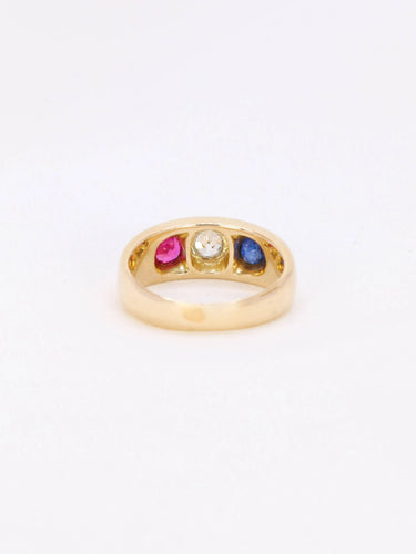 Bague 51 Bague jonc diamant saphir rubis 58 Facettes J136