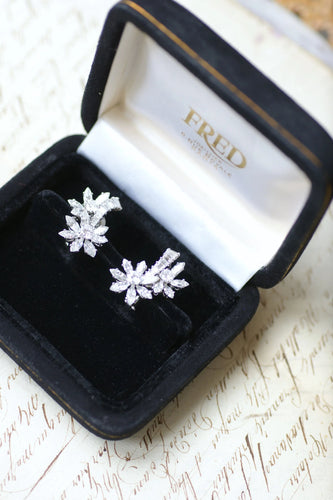 Boucles d'oreilles Guillemin & Soulaine Boucles d'Oreilles Fleur Diamants 58 Facettes