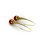 Boucles d'oreilles Boucles d'oreilles pendantes modernistes italiennes en or 14 carats avec sphère en verre 58 Facettes A20063