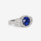Bague 53 Bague en or blanc avec saphir 58 Facettes 22638