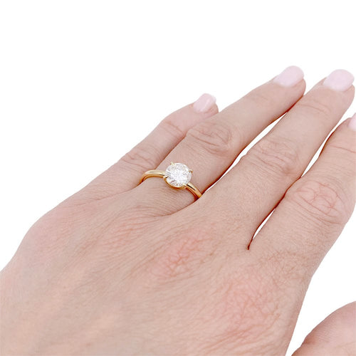 Bague 53 Bague solitaire or jaune diamant. 58 Facettes 32641
