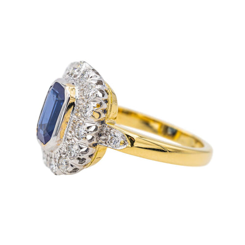 Bague 54 Bague Pompadour Or blanc Saphir 58 Facettes 3502955CN