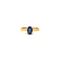 Bague 56 Solitaire Or Jaune 18k & Saphir 58 Facettes