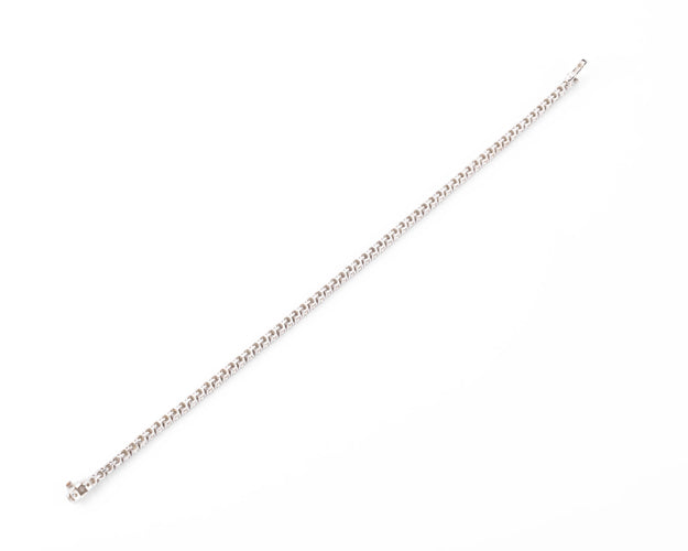 Bracelet Rivière en Or gris orné de diamant 58 Facettes 0
