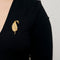 Broche Broche plume or jaune et diamant 58 Facettes SQU3218